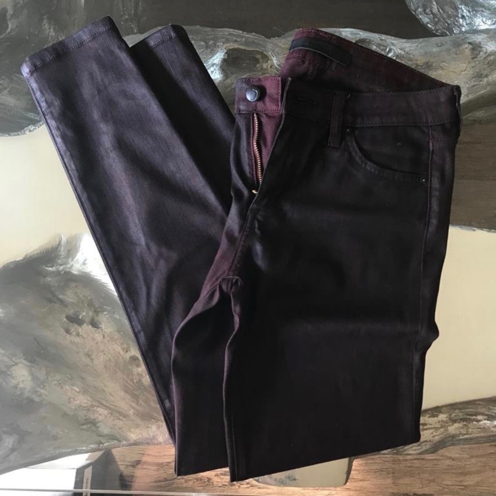 Joe's Jeans Women's Skinny Jeans in Deep Plum / Black